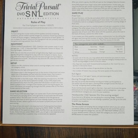 Milton Bradley Trivial Pursuit: SNL Saturday Night - Picture 5 of 9